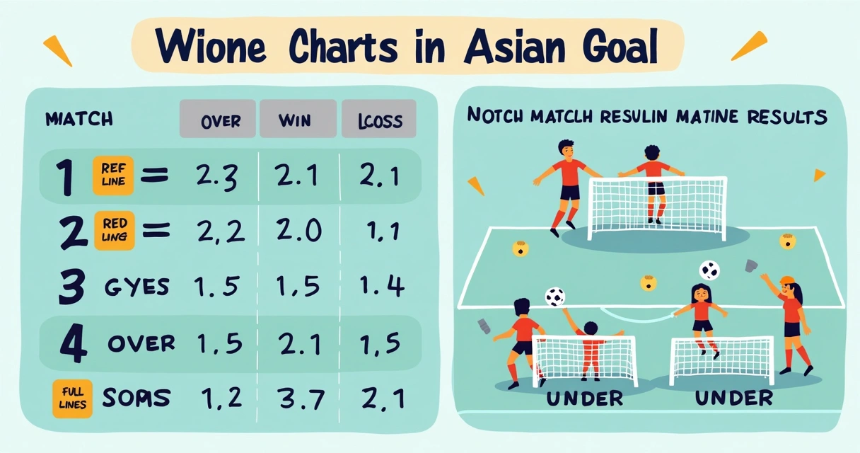 Diagrama explicando os resultados possíveis nas linhas de gols asiáticos 