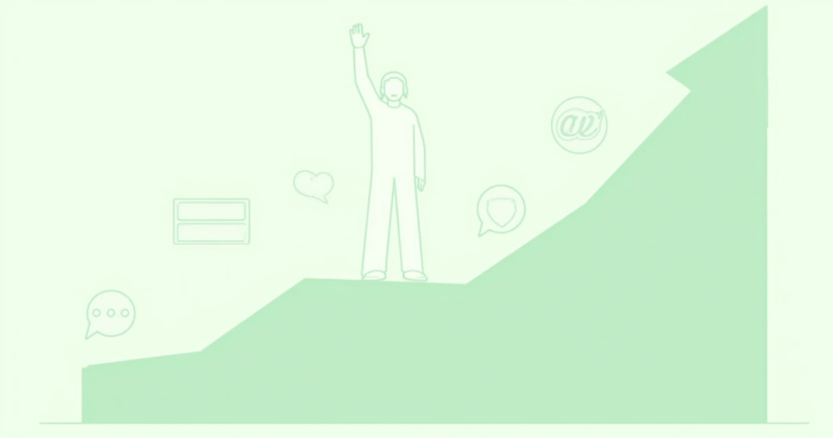 Gráfico subindo representando resultados do marketing de atração 