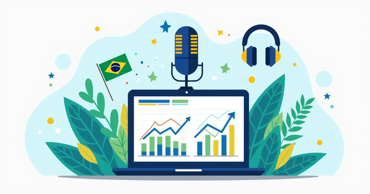 Gráfico de resultados mostrando o impacto de podcasts políticos 