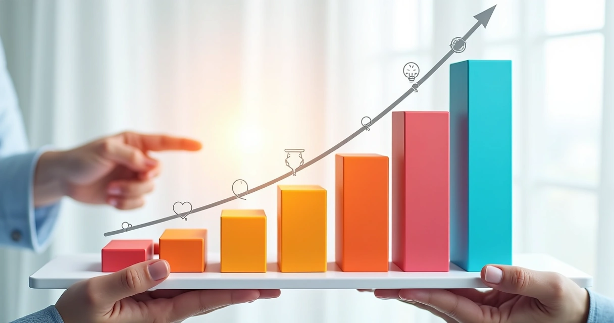 Gráfico mostra melhoria nos resultados após investimento em educação empresarial 