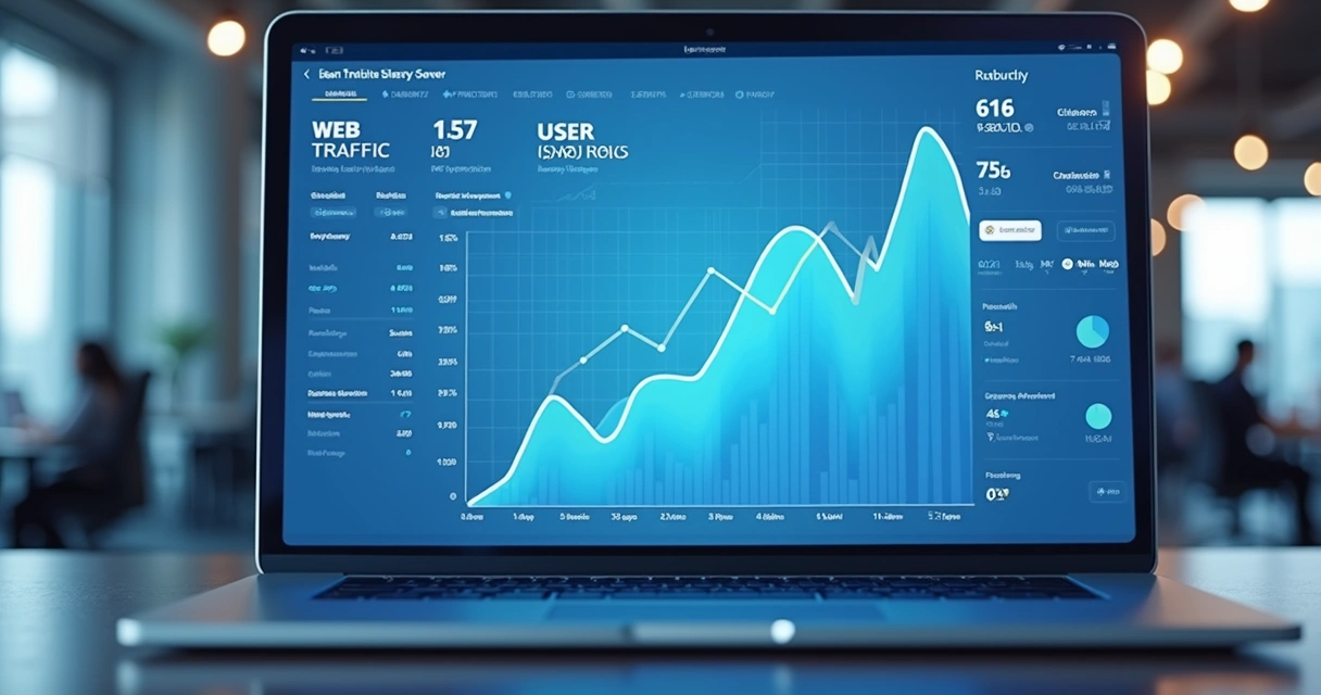 Gráfico de aumento de resultados empresariais ao investir em site 