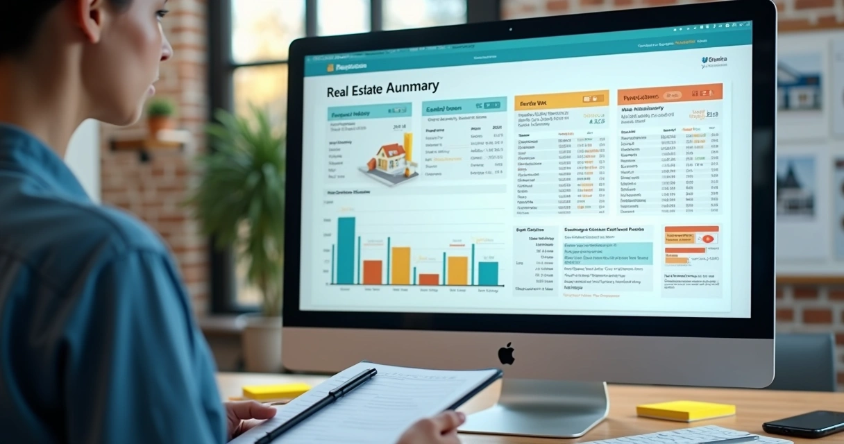 Resumo automático de edital imobiliário apresentado em tela digital