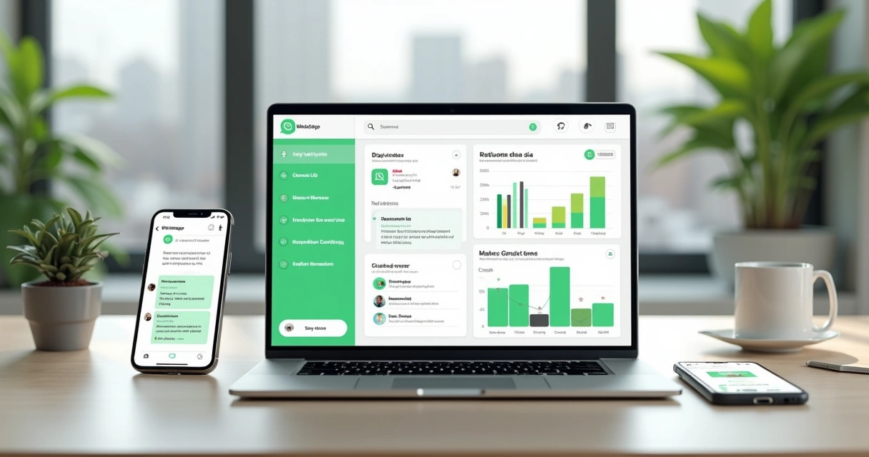 Painel de IA resumindo automaticamente conversas de grupos de WhatsApp em relatórios organizados 