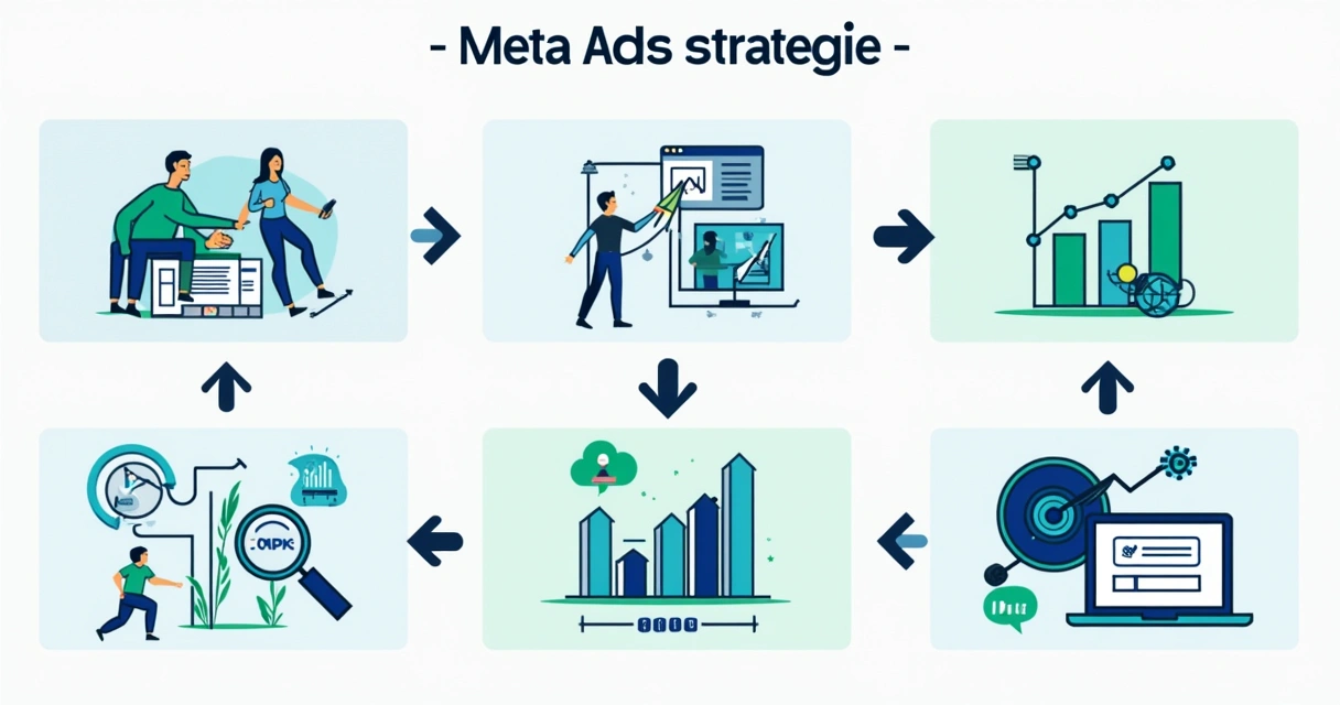 Infográfico com principais estratégias de Meta Ads para ecommerce 