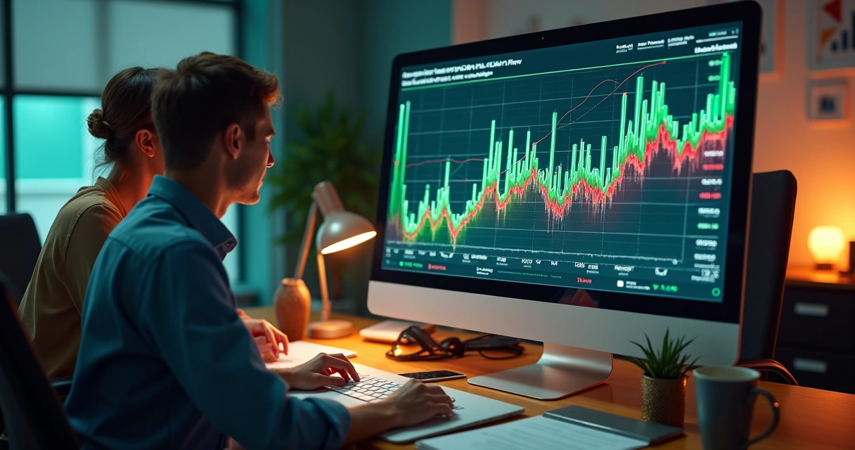 Gráfico de resumo do fluxo de caixa com entradas e saídas em um escritório 