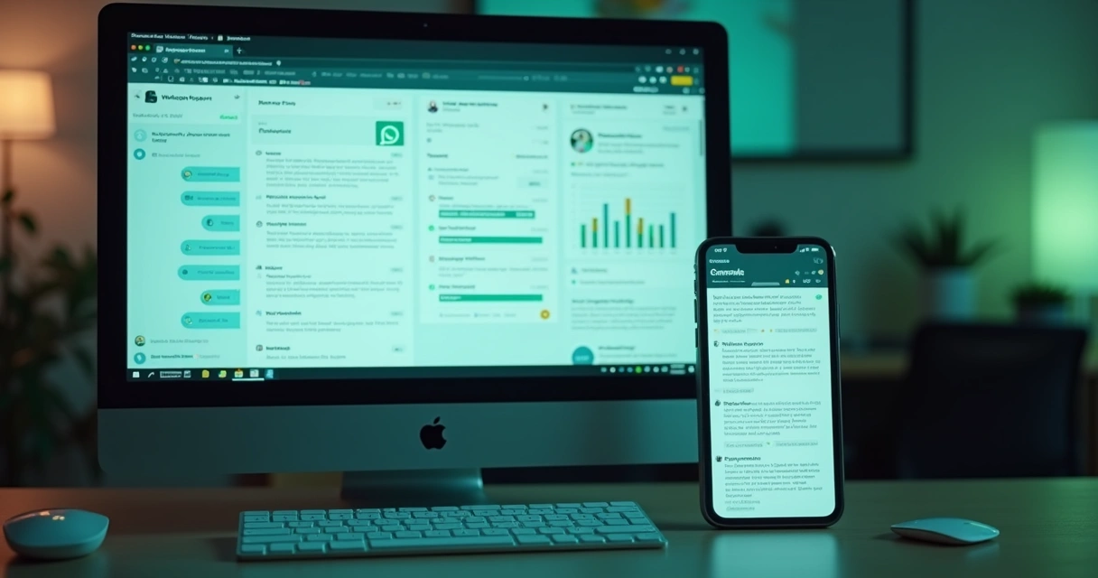 Painel com resumo e relatório de conversas em grupo WhatsApp 