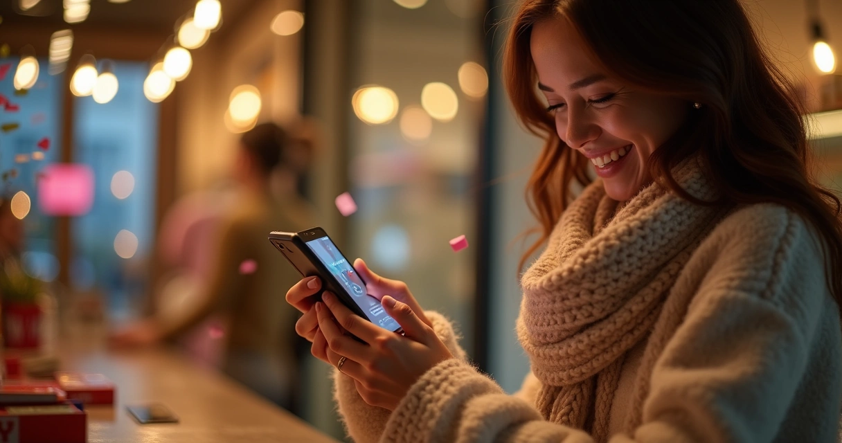 Cliente fiel recebendo vantagens em loja online 