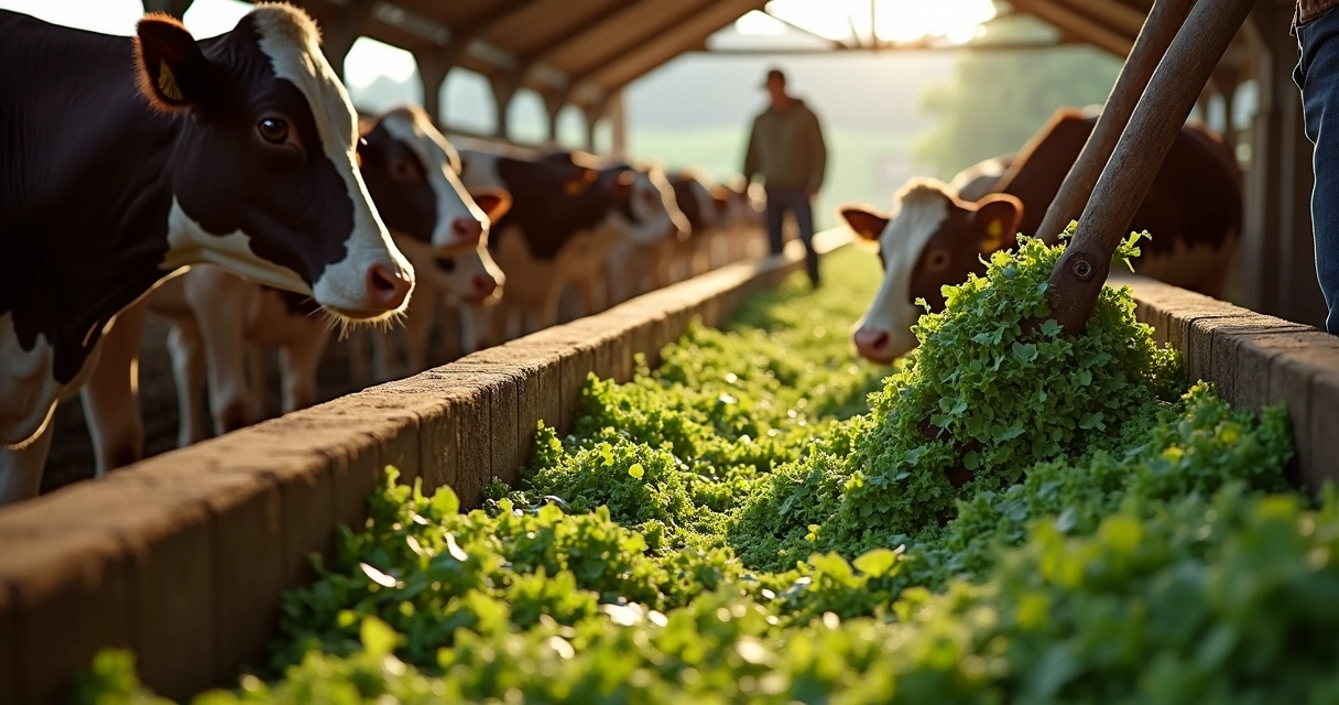 Retirada diária de silagem de moringa em cocho