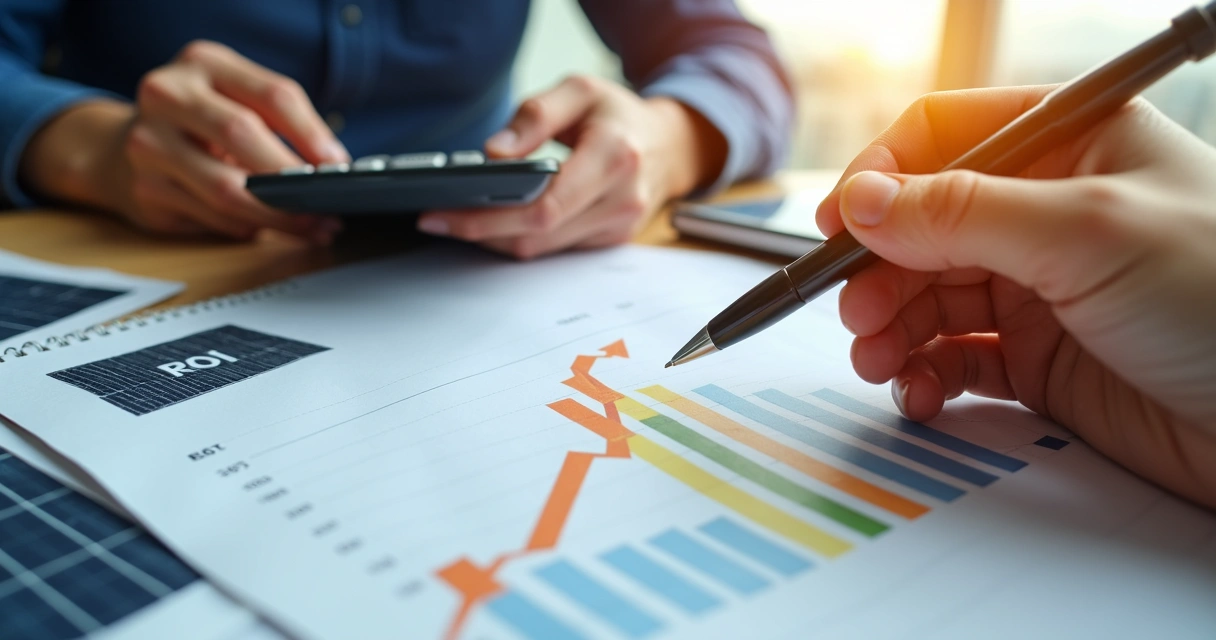 Gráfico de retorno de investimento em energia solar 