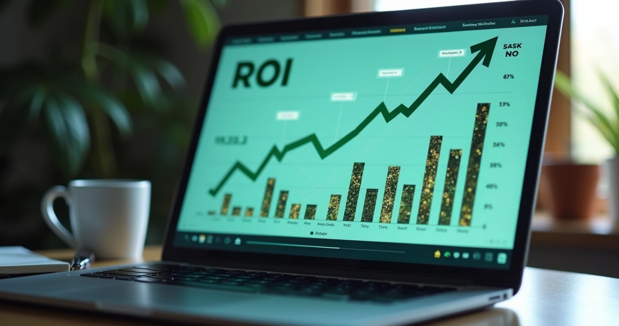 Visão de gráficos mostrando aumento de ROI com influenciadores digitais 
