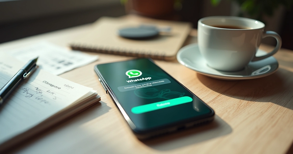 Tela de celular com conversa comercial e lembrete de retorno 