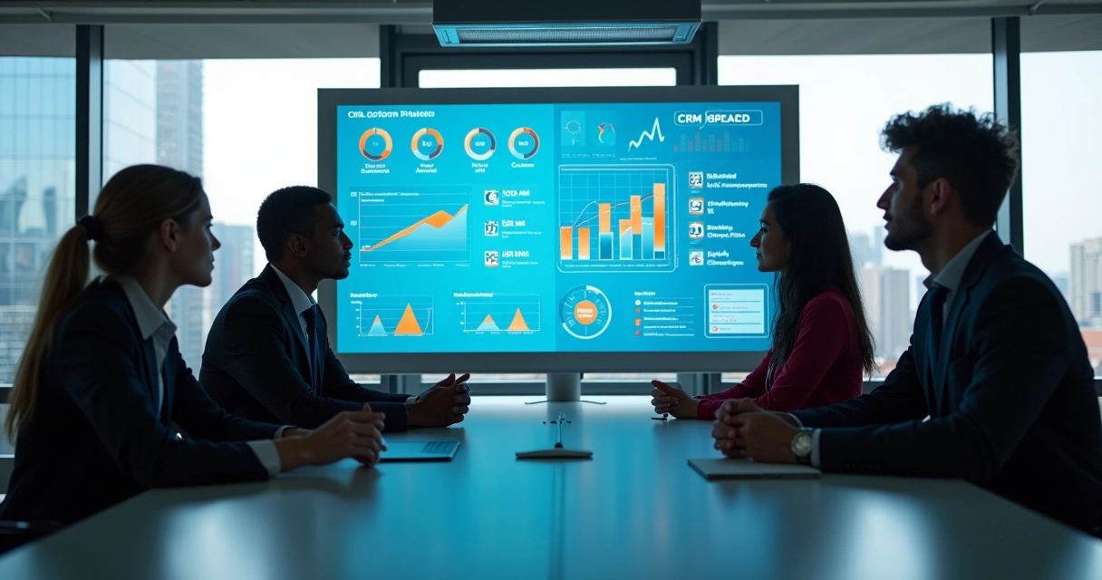 Equipe analisando dados de cobrança em dashboard digital 