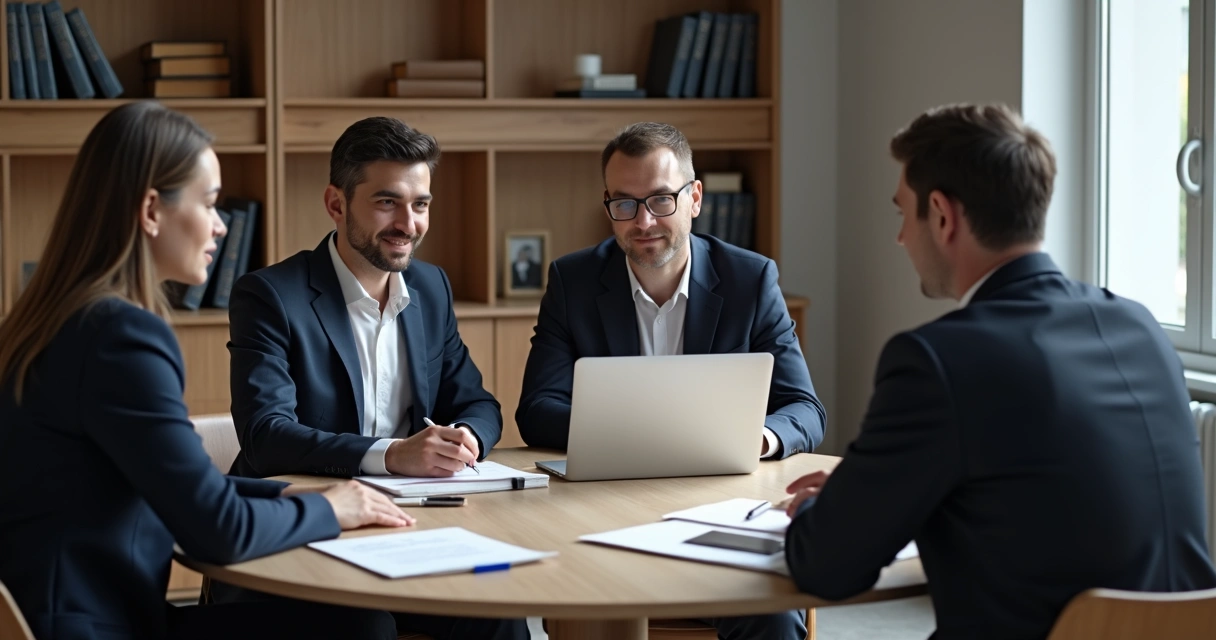 Assessoria jurídica para contratos de aluguel em reunião