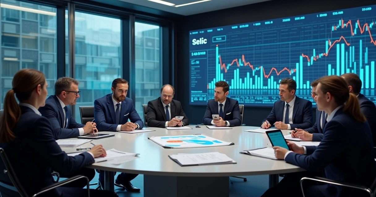 Reunião do Banco Central definindo política econômica e Selic. 