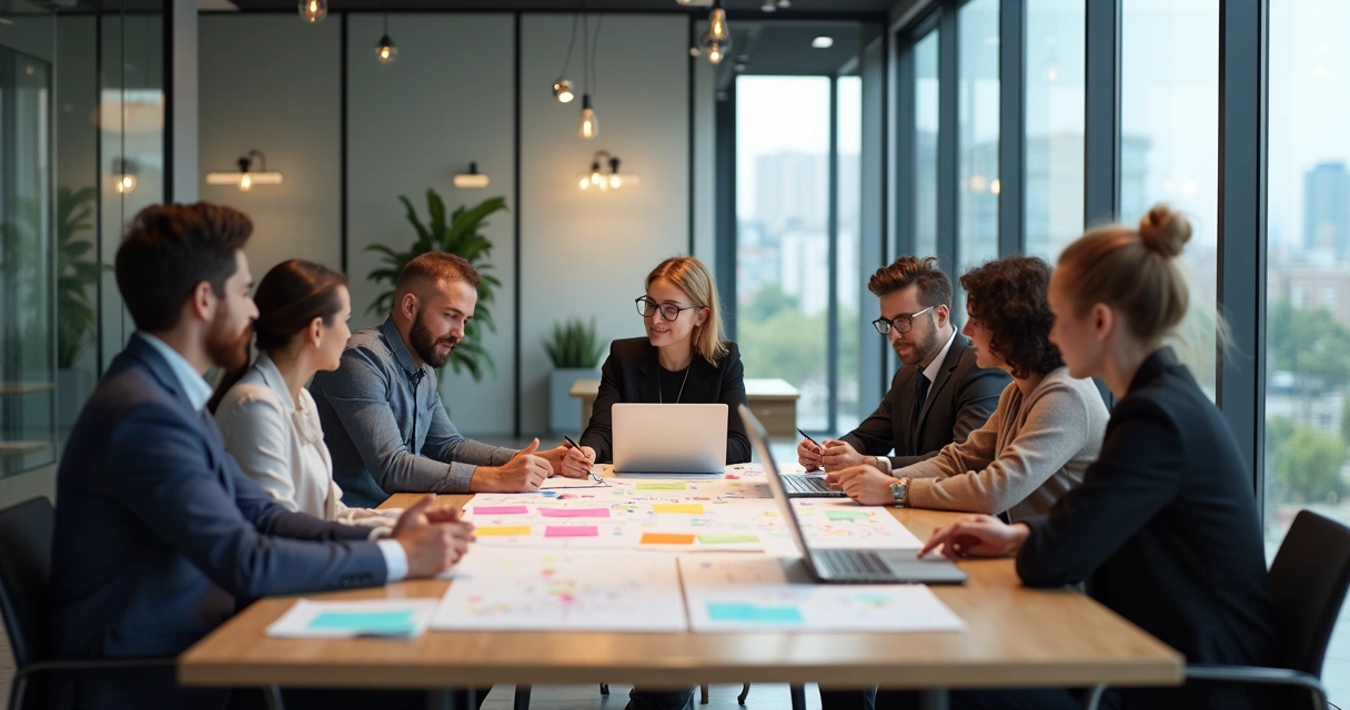 Reunião de brainstorming para desenvolvimento de MVP 