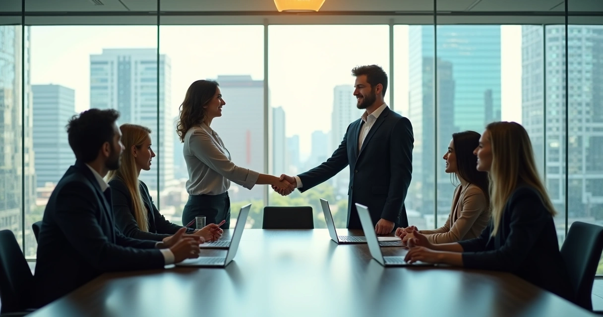 Reunião presencial entre agência de sites e clientes em São Paulo 