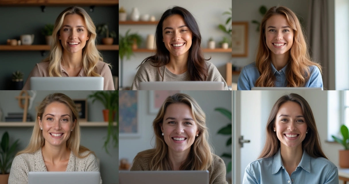 Grupo em reunião virtual no computador compartilhando ideias 