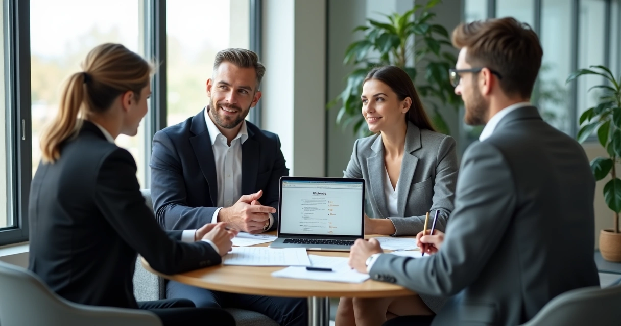 Reunião com gestor discutindo conduta profissional