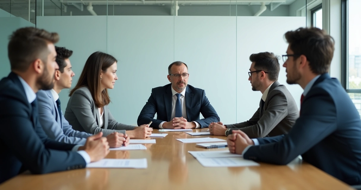 Reunião com tensão ética entre colegas 