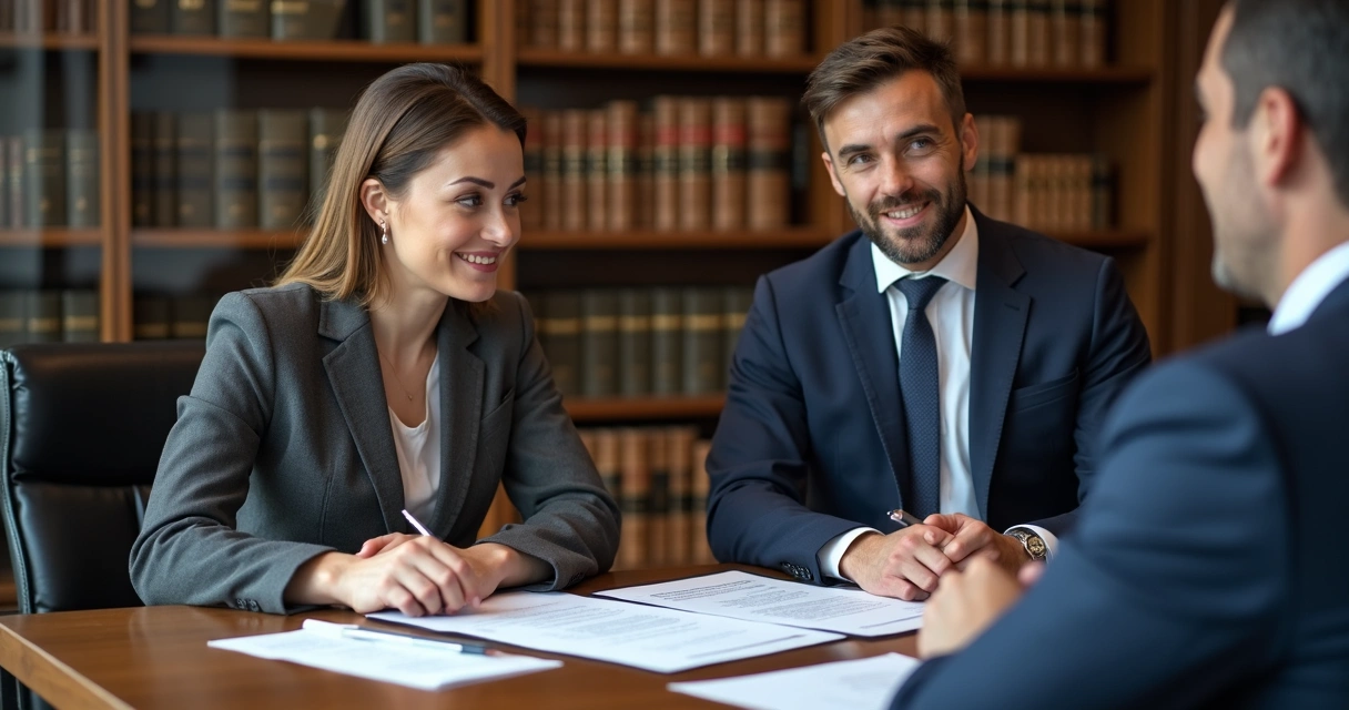 Empresário e advogada discutem contrato de locação comercial.