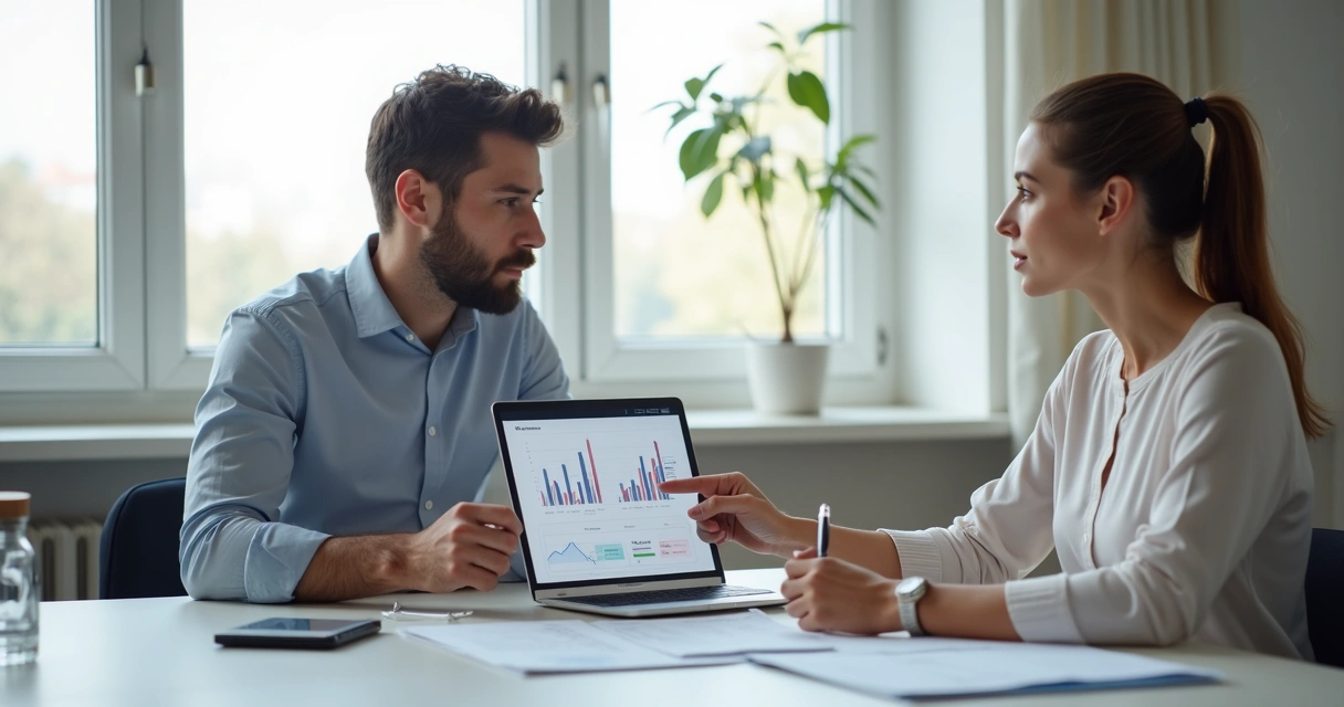 Contador e cliente em reunião consultoria contábil 