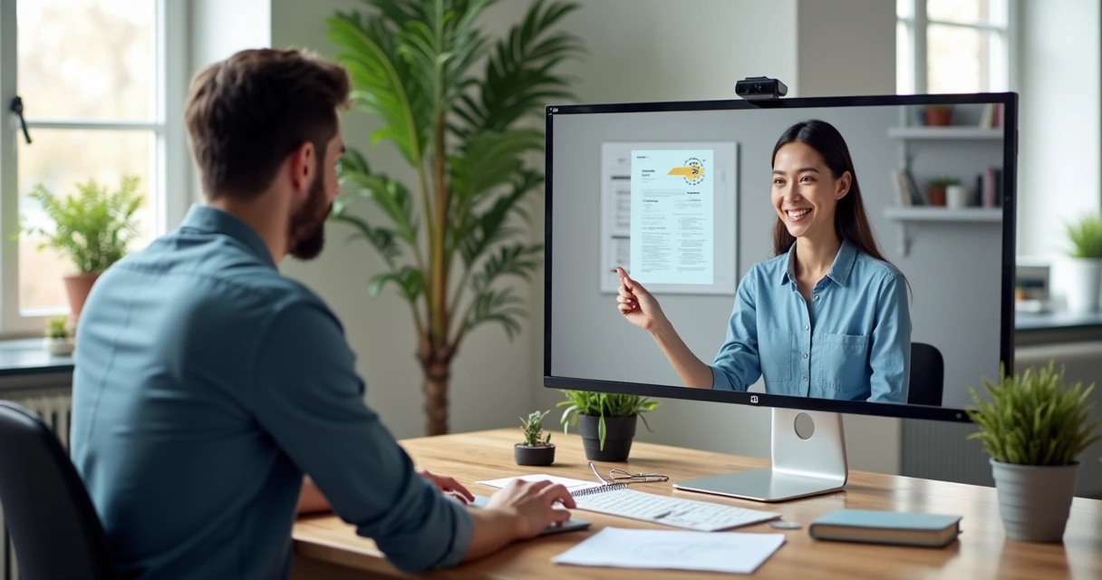 Reunião online entre empreendedor e contador digital 