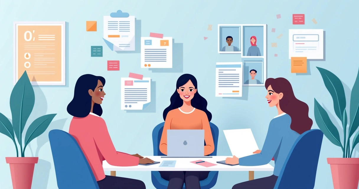 Equipe reunida em videoconferência discutindo design e documentos digitais abertos 