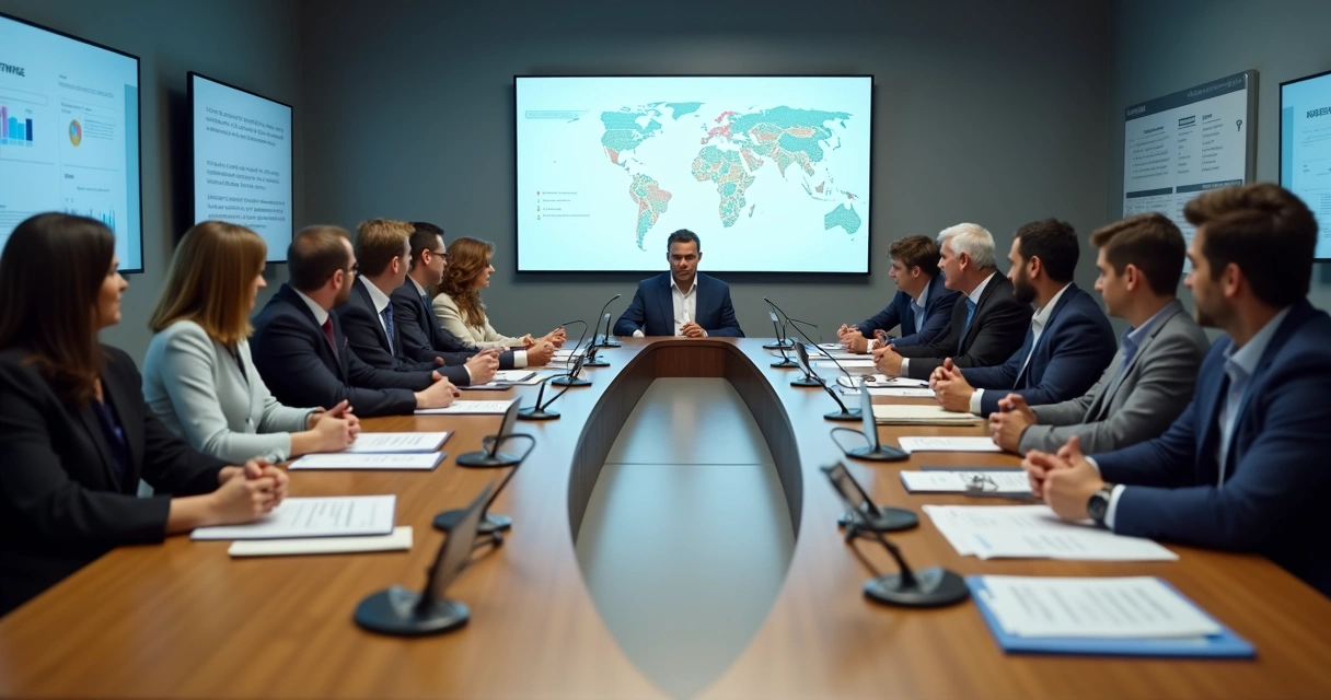 Reunião de diretoria escolar focada em estratégias de retenção de alunos 