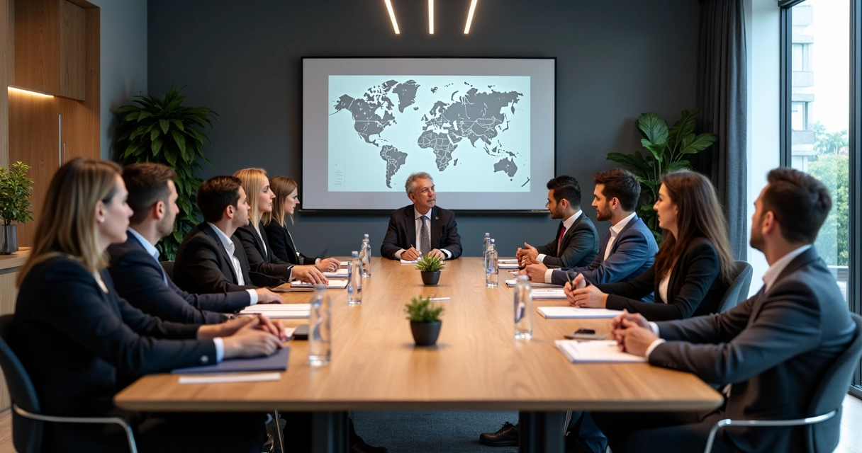 Reunião da diretoria decidindo estratégias de TI 