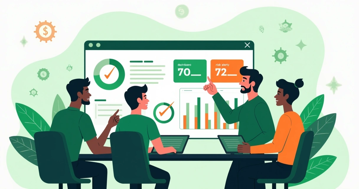 Empreendedores digitais discutindo proteção em pagamento online. 