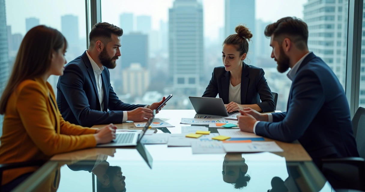 Reunião empresarial focada em retenção de talentos 