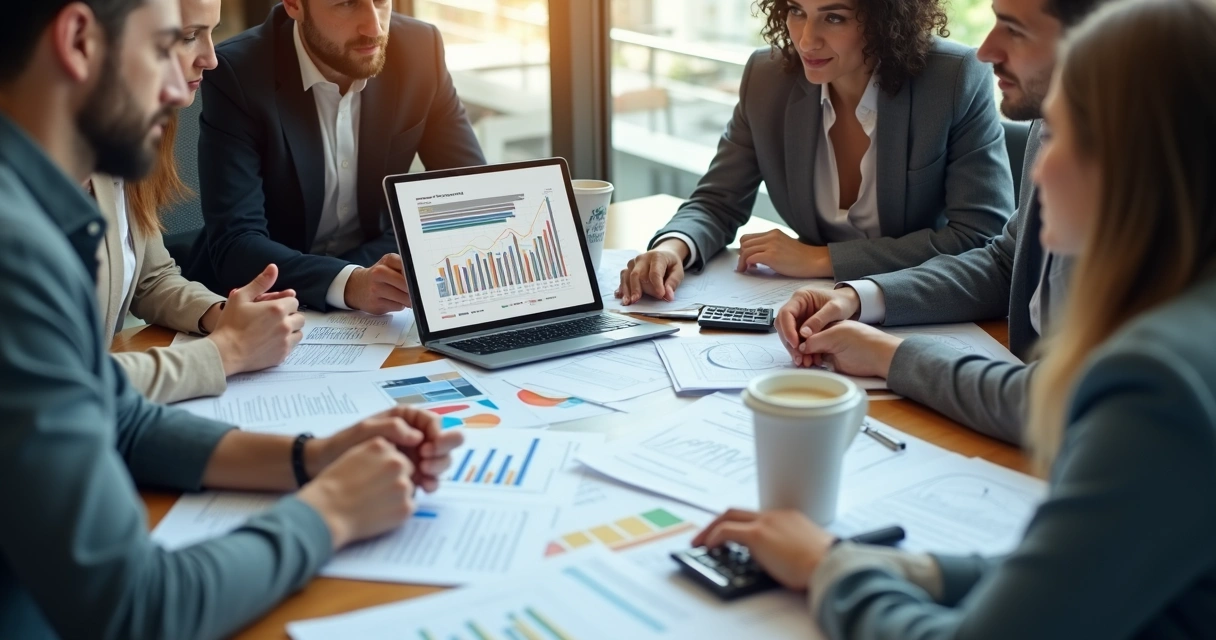 Reunião de equipe avaliando investimentos em uma PME 