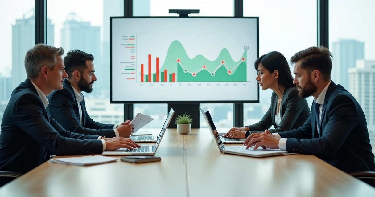 Equipe em reunião com destaque para contraste entre postura ética e incoerente 