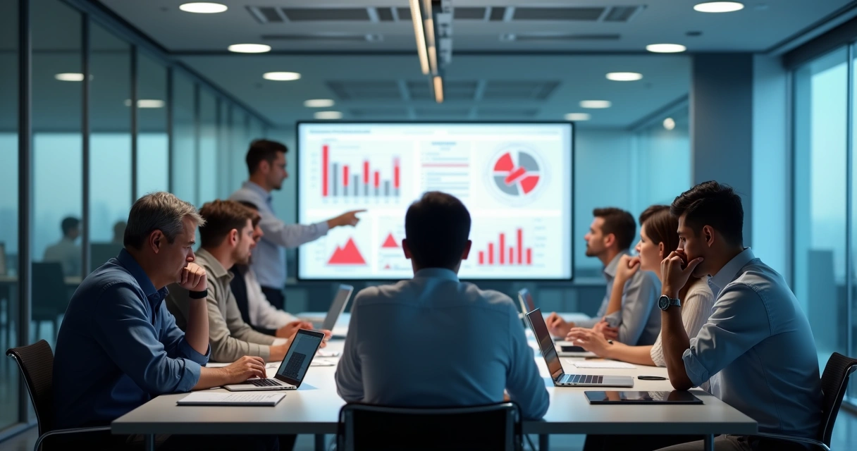 Equipe em reunião tensa mostrando impactos negativos da cultura organizacional 