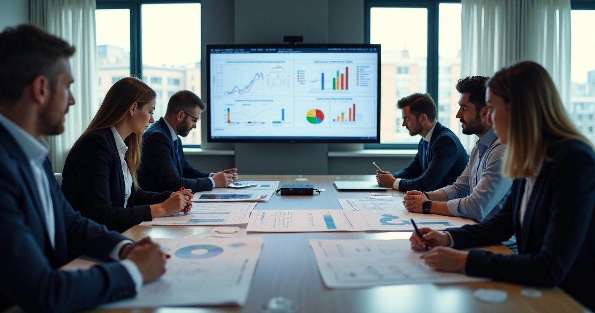 Equipe multidisciplinar discutindo diagnóstico em sala de reunião 