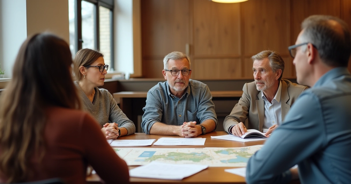 Reunião entre gestores públicos e moradores em escuta ativa 