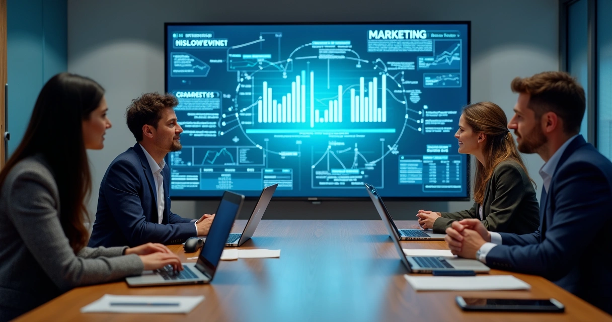 Consultores e contadores reunidos discutindo estratégias de vendas 