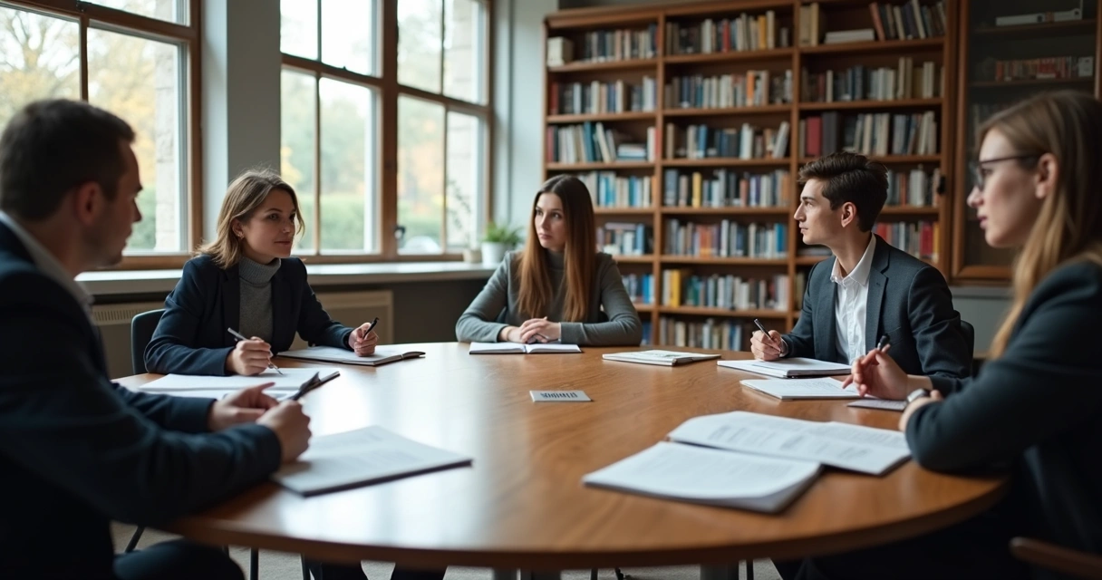 Reunião acadêmica sobre integridade e conduta