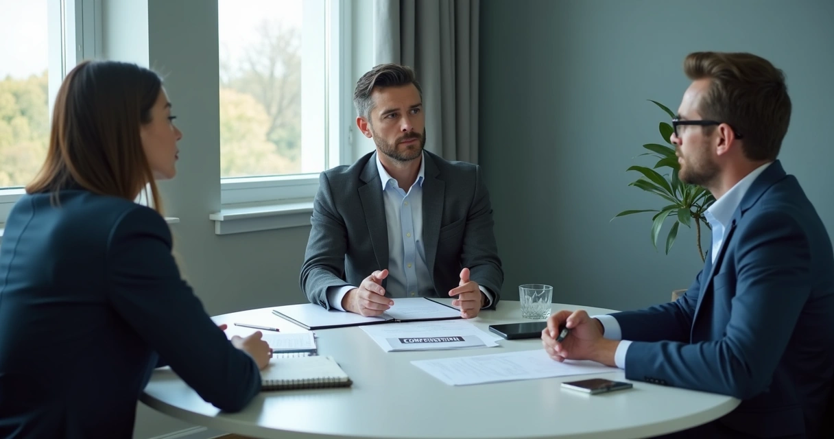 Reunião profissional sobre limites éticos no trabalho 