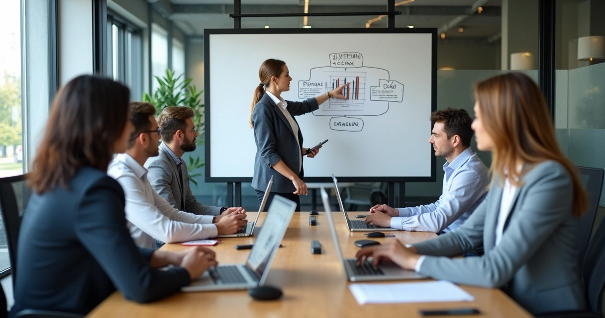 Equipe em reunião avaliando decisão ética na startup 