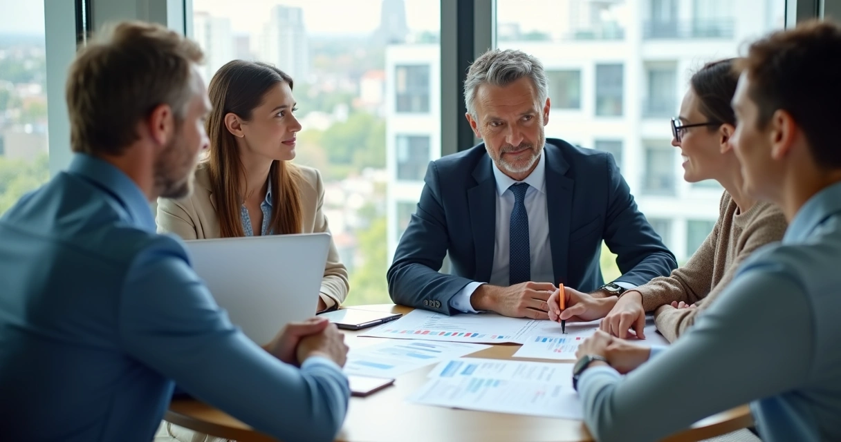 Reunião familiar com consultor analisando patrimônio 