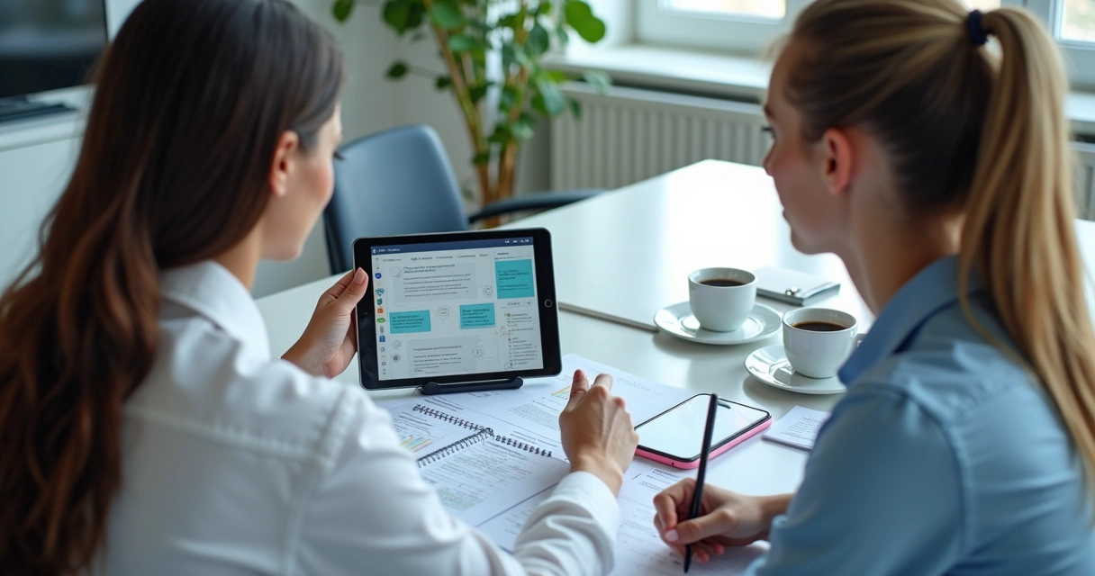 Gestor dando feedback comercial com apoio de IA