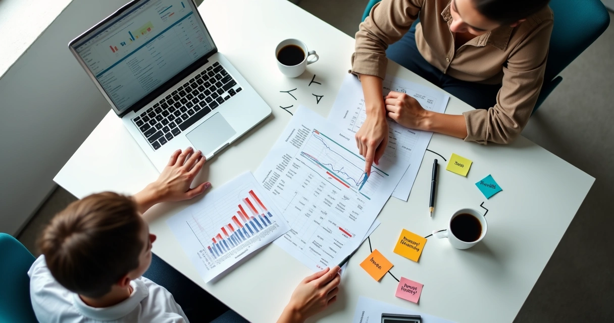 Equipe analisa fluxo de caixa e processos 