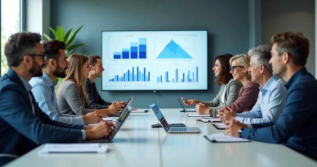 Equipe de trabalho com pessoas de idades diferentes em reunião colaborativa