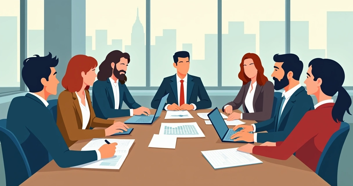 Reunião de equipe discutindo plano político na campanha 