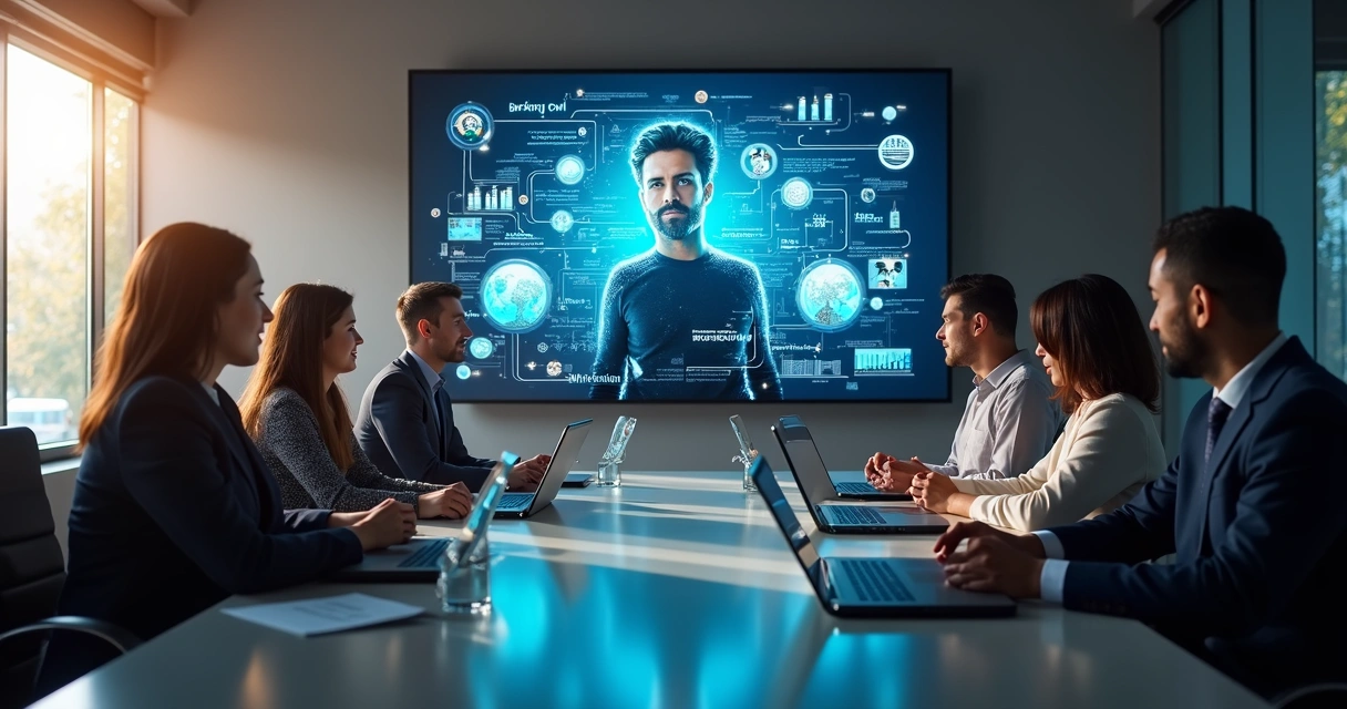 Pessoa digital: o que é, impactos e usos no digital 3 Profissionais discutindo identidade digital em sala de reunião