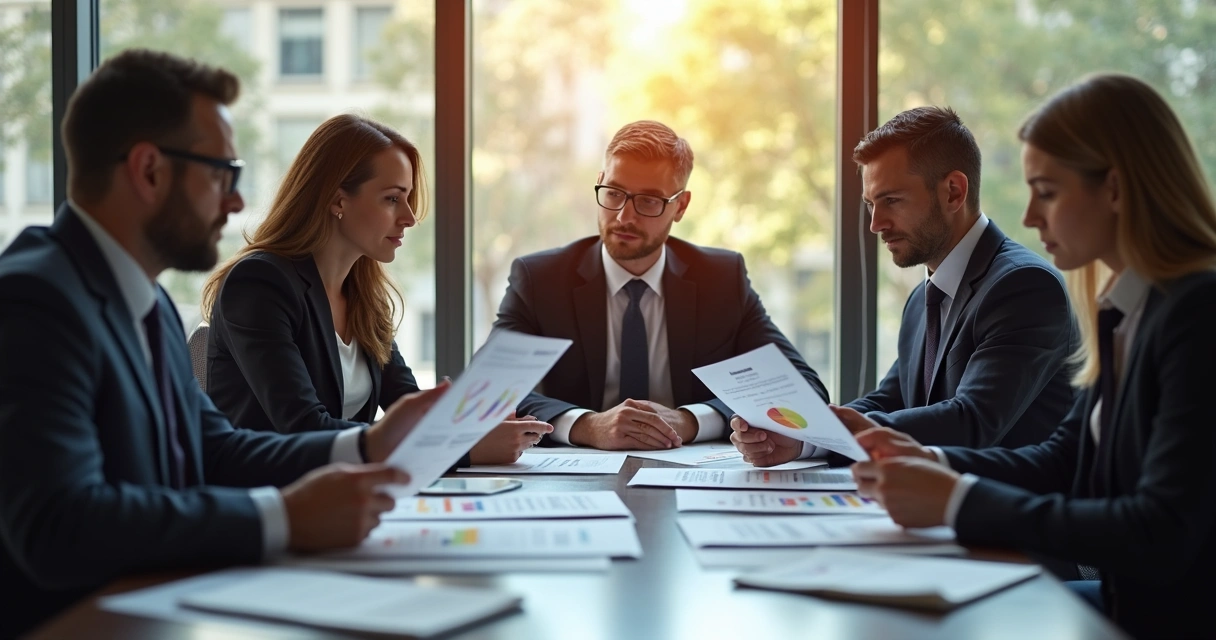 Reunião de líderes de compliance analisando resultados do canal de denúncias 
