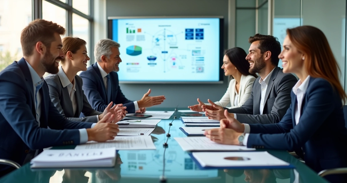 Equipe reunida discutindo melhoria de processos administrativos 