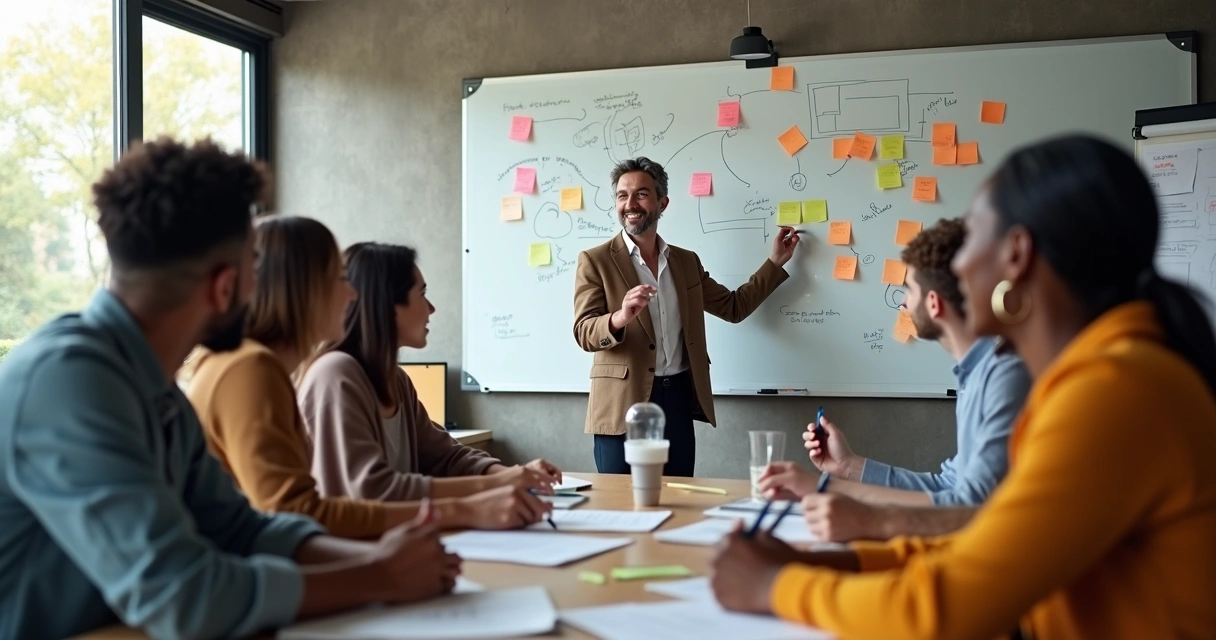 Equipe multicultural em dinâmica de grupo na sala de reuniões 
