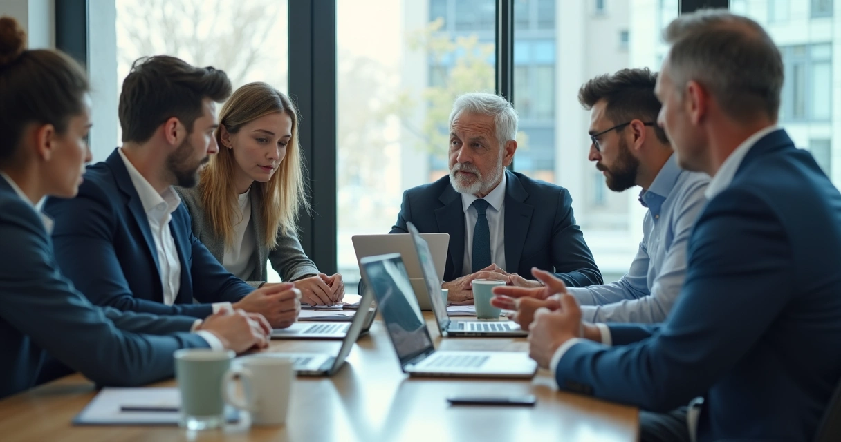 Equipe diversa em reunião de trabalho 